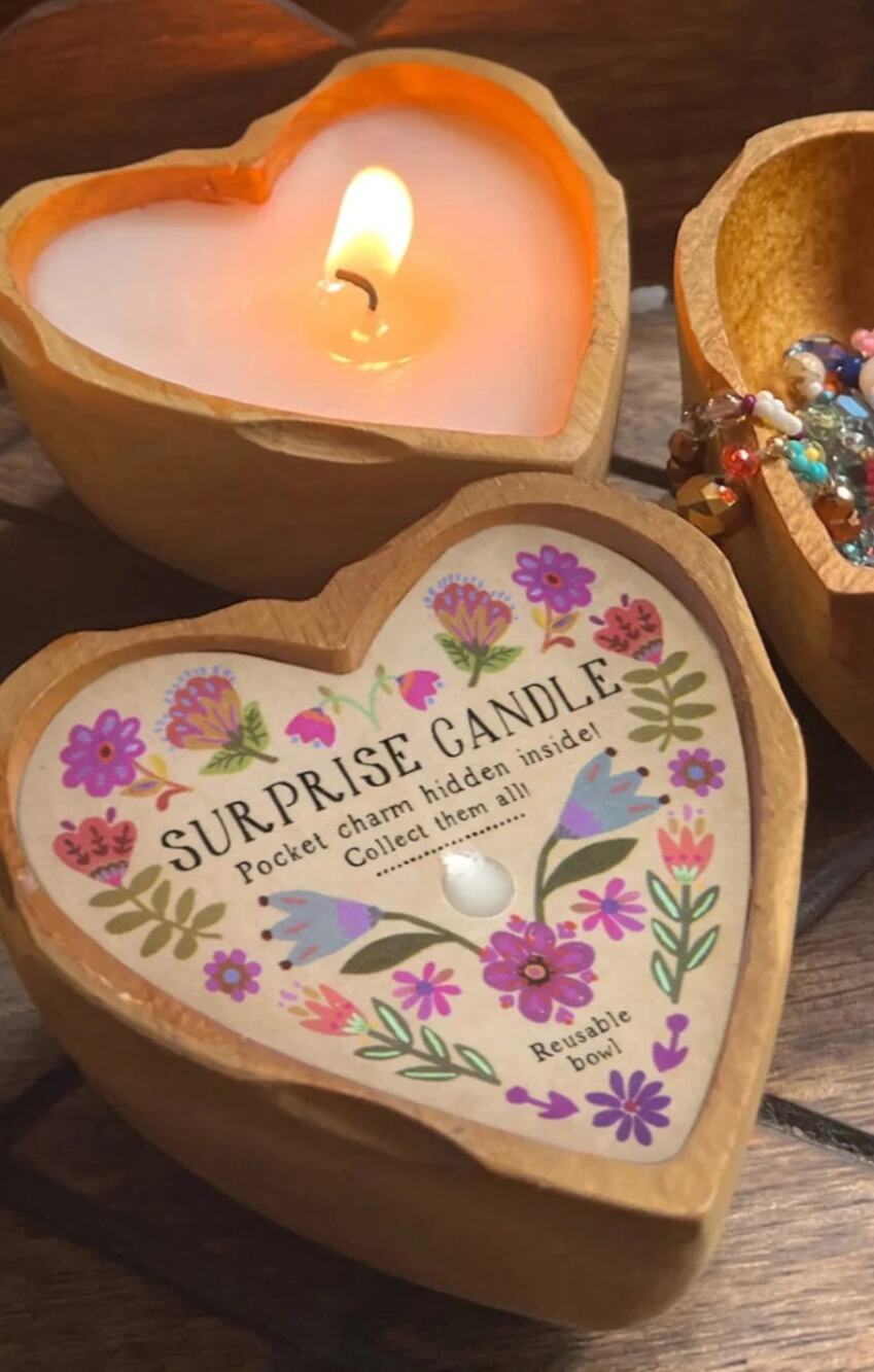 Natural Life Heart Surprise Candle NEW!